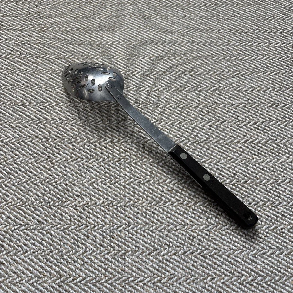 Vintage Montgomery Ward Stainless Steel Slotted Spoon 11.5